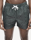 Short Tommy Jeans Masculino Medium Swimwear Green Silk Print Preta