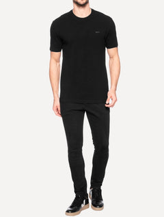 Camiseta Calvin Klein Masculina Piquet Rubber Patch Mono Logo Preta