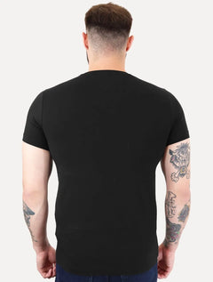 Camiseta Tommy Hilfiger Masculina Slim Fit Essential Stretch Preta
