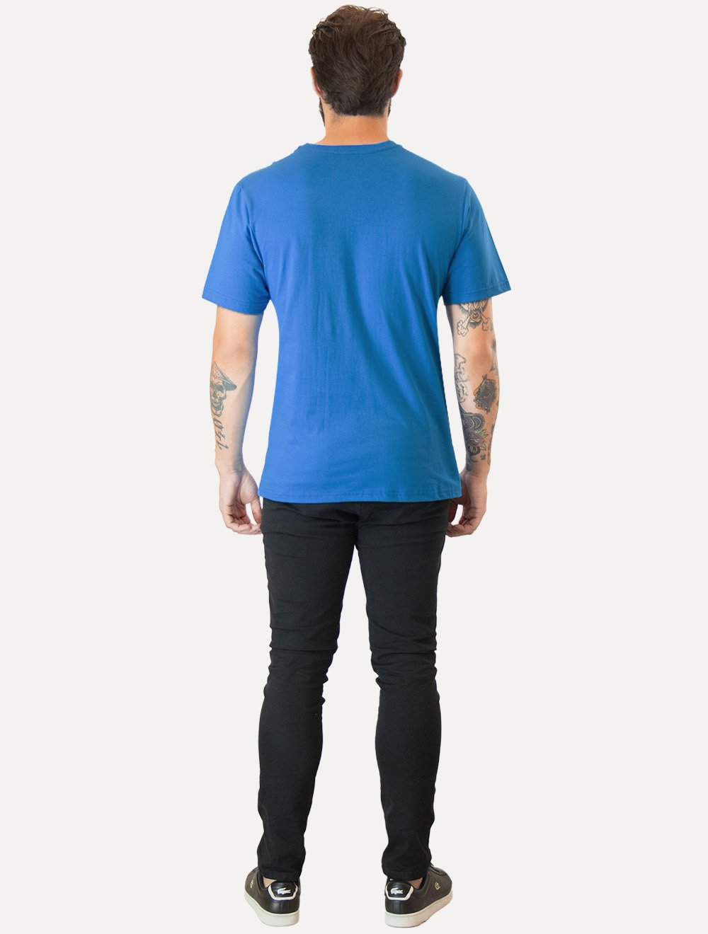 Camiseta Tommy Jeans Masculina Embroidered Signature Azul