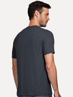 Camiseta Aramis Masculina Basic Lisa Mono Icon Cinza Escuro