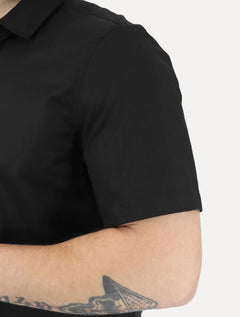 Camisa Calvin Klein Masculina Manga Curta Basica Cotton Preta