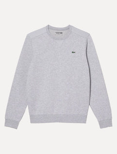 Moletom Lacoste Masculino Crewneck Sport Mesh Panels Cinza Mescla
