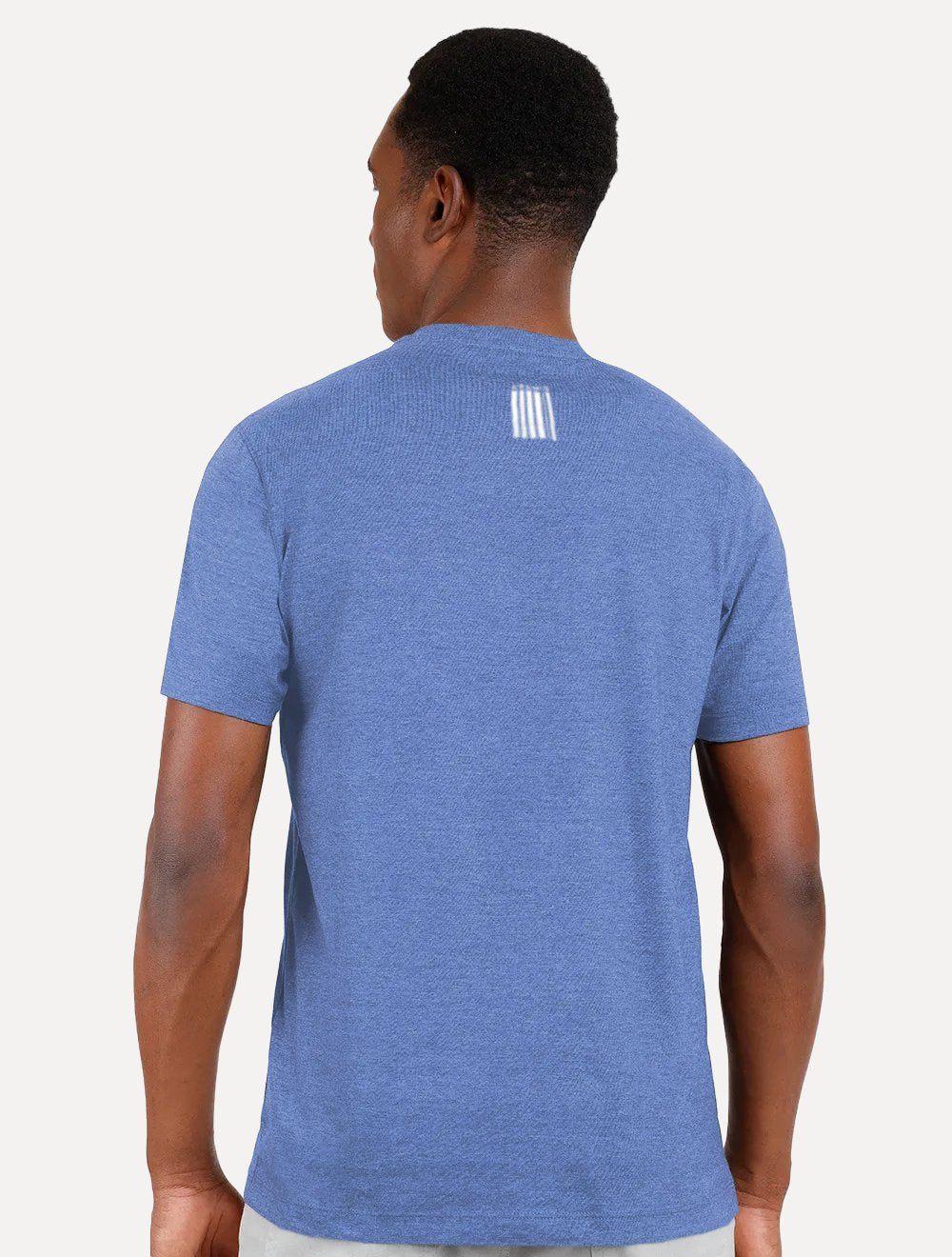 Camiseta Aramis Masculina Estampa Costas Barcode Azul Royal Mescla