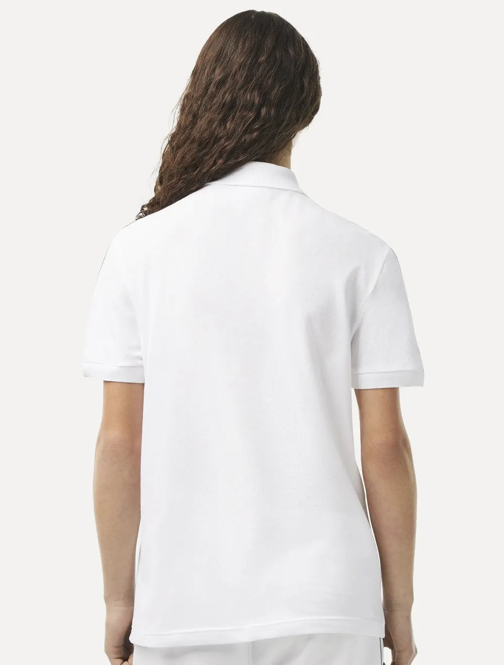 Polo Lacoste Masculina Regular Piquet Signature Sash Branca