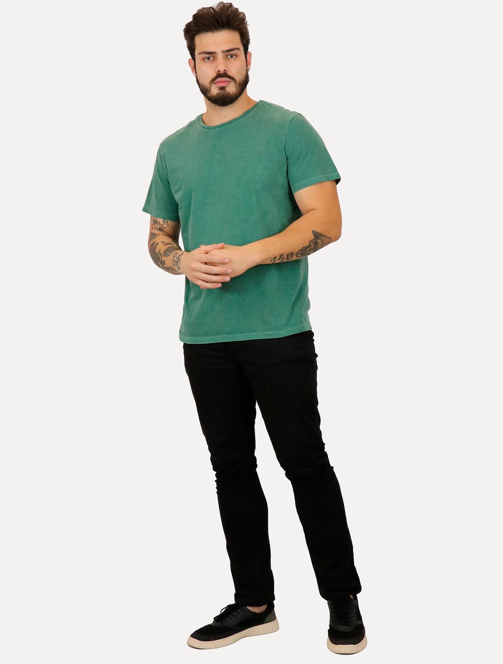 Camiseta Reserva Masculina Lisa Back Woodpecker Verde Escuro
