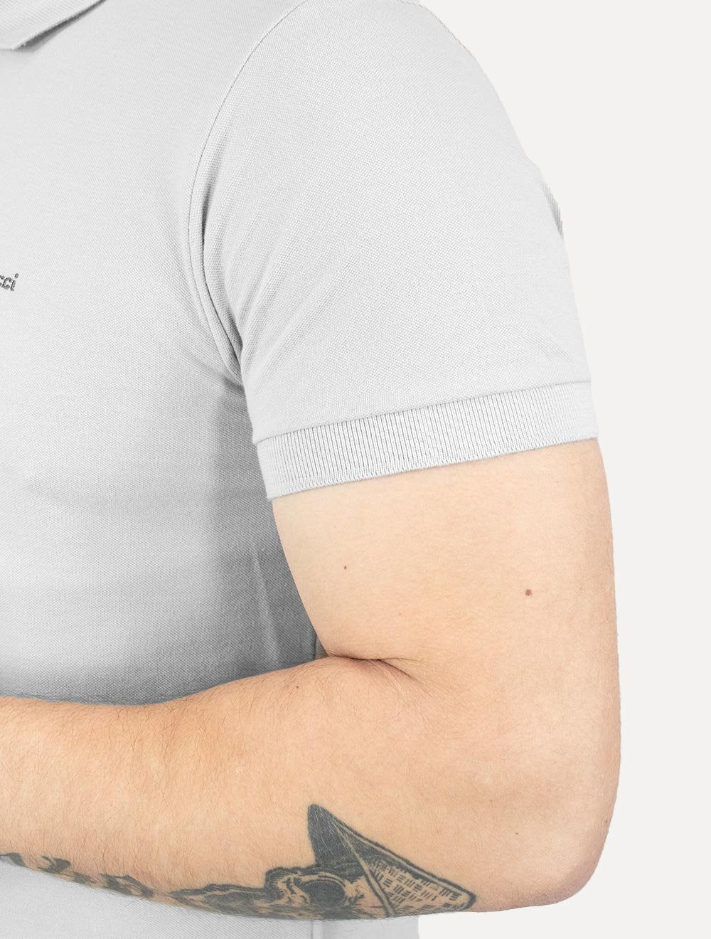 Polo Colcci Masculina Piquet Gray Simple Logo Cinza