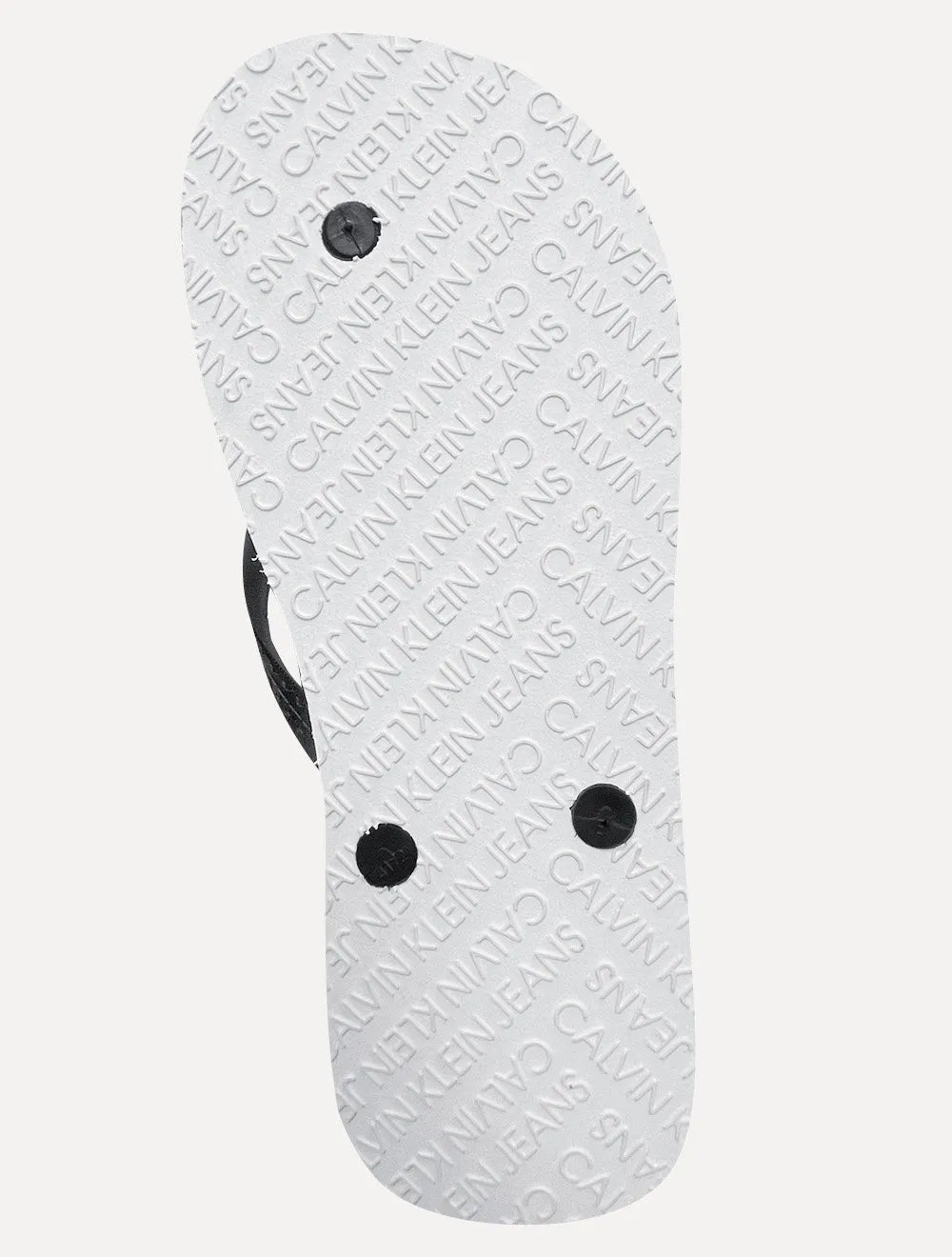 Chinelo Calvin Klein Swimwear Serif Font Logo Branco