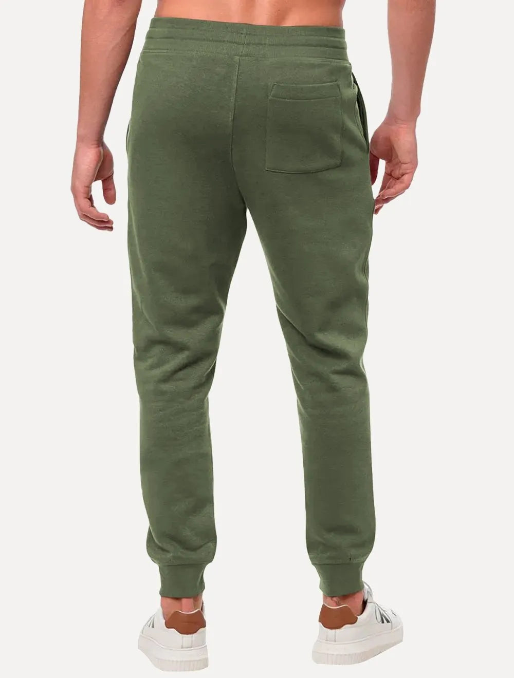 Calça Calvin Klein Jeans Masculina Moletom CK Bordado Verde Militar