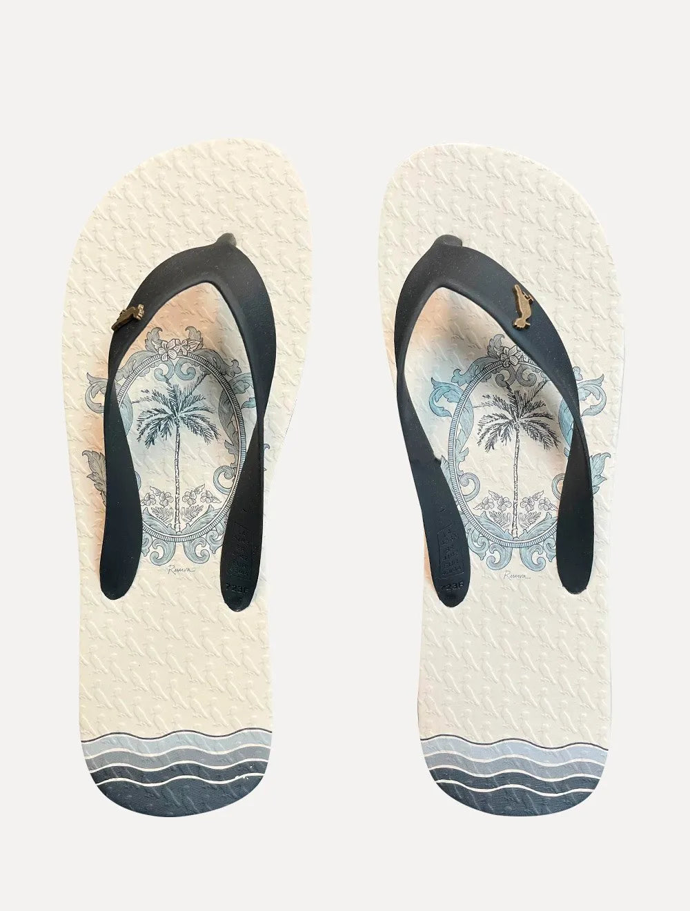 Chinelo Reserva Masculino Trancoso Camafeu Preto/Caqui Claro