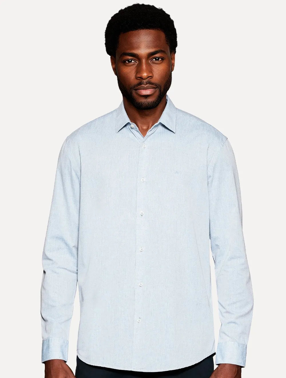 Camisa Aramis Masculina Slim Algodão Willis Azul Pastel
