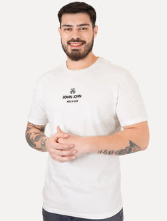 Camiseta John John Masculina Regular Industry Co. Off White