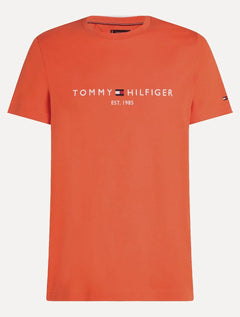 Camiseta Tommy Hilfiger Masculina Core Logo Tee Laranja