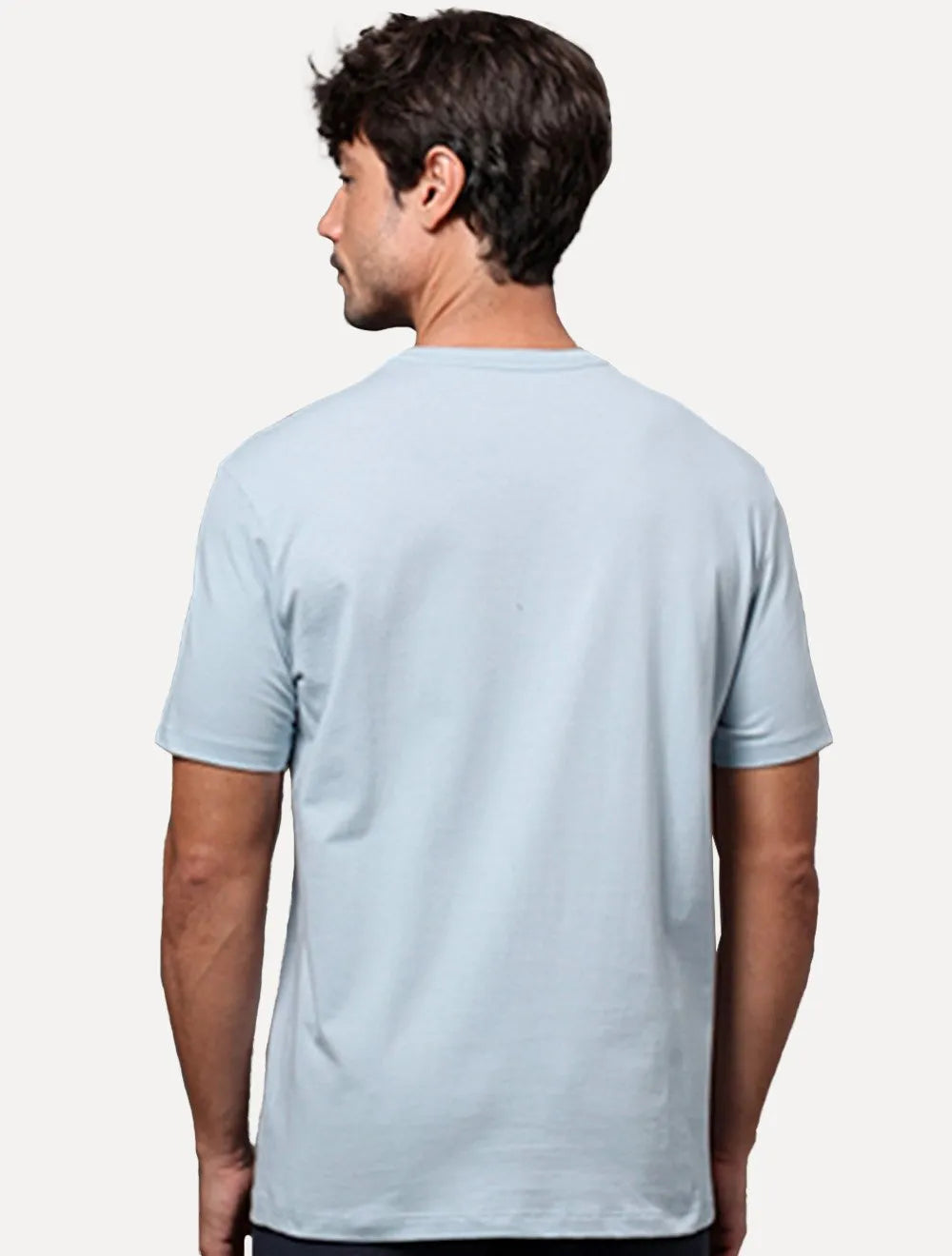 Camiseta Calvin Klein Jeans Masculina Institutional New Logo Azul Claro