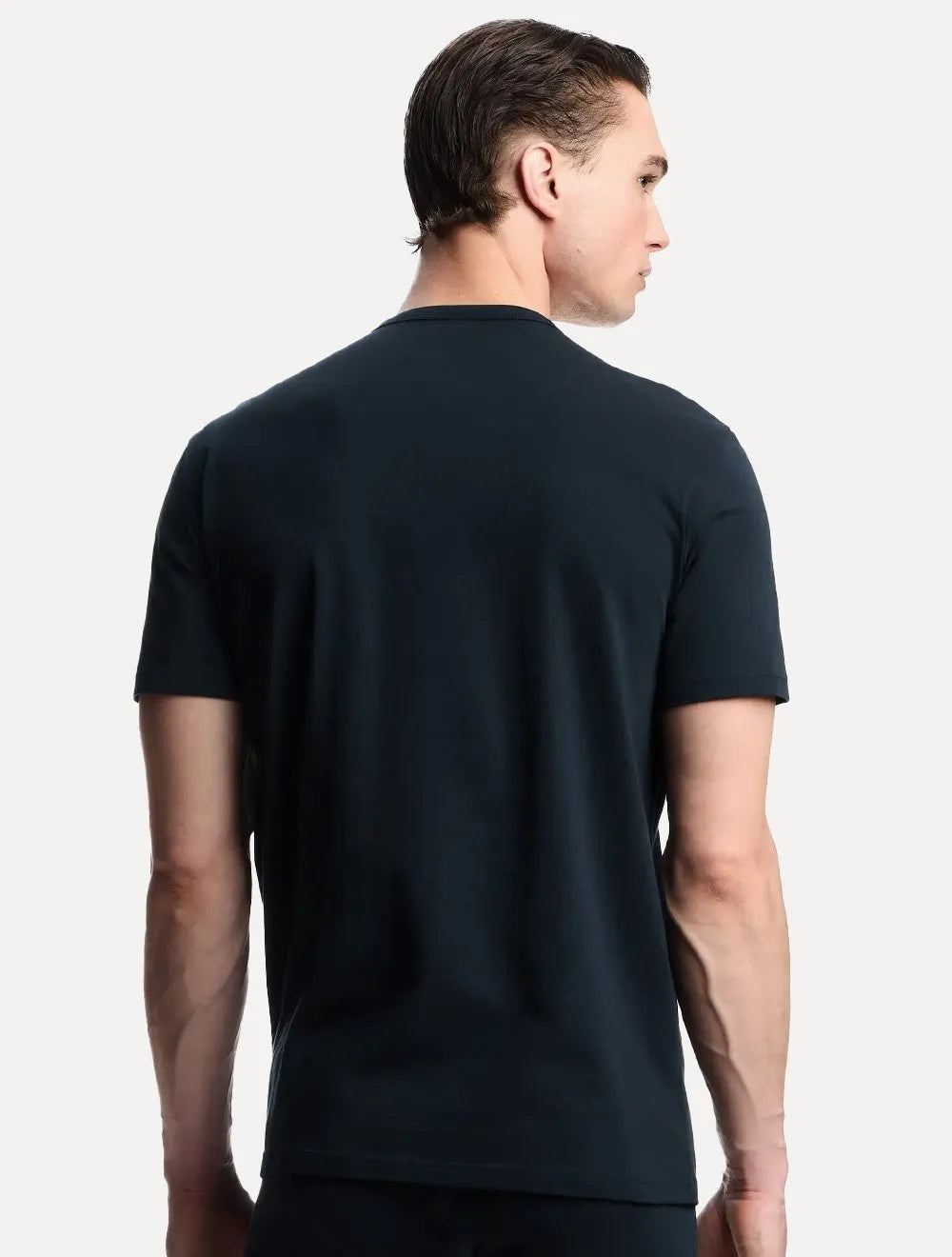 Kit Camisetas Empório Armani Masculina C-Neck Azul Marinho