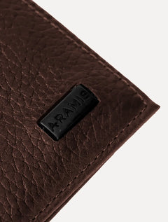 Carteira Aramis Masculina Slim Floater Plaque Marrom Café