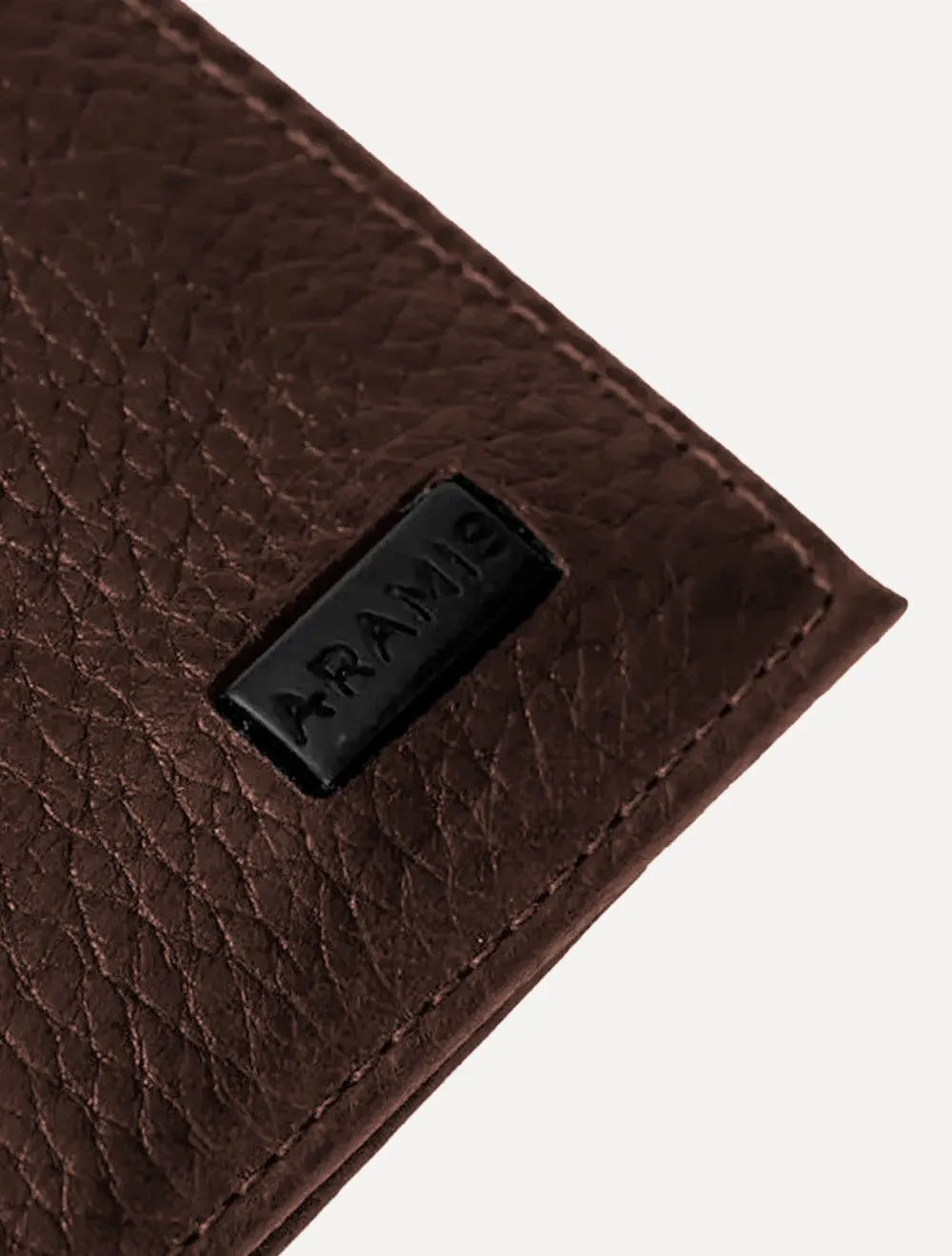 Carteira Aramis Masculina Slim Floater Plaque Marrom Café