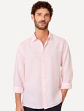 Camisa Dudalina Masculina Slim Tricoline Lisa Rosa