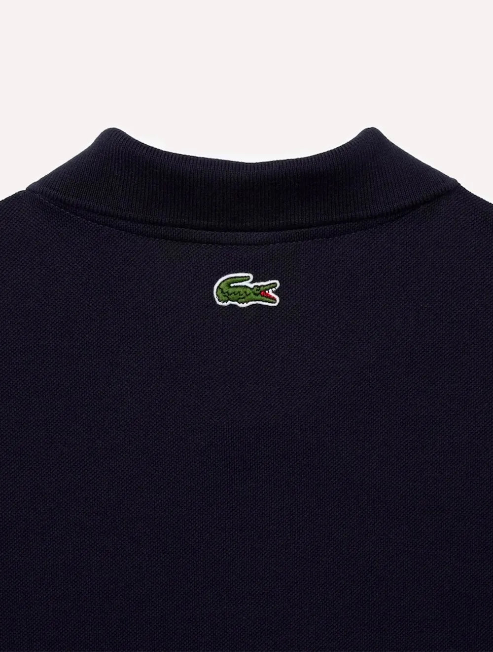 Polo Lacoste Masculina Regular Piquet Quilted Crocodile Badge Azul Marinho