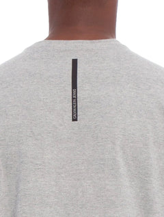 Camiseta Calvin Klein Jeans Masculina Black New Logo Cinza Mescla