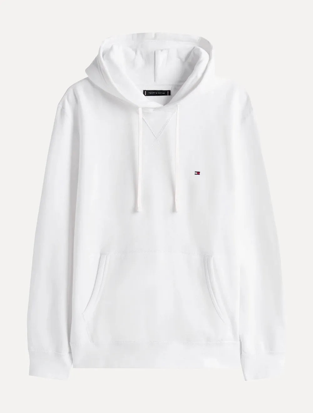 Moletom Tommy Hilfiger Masculino Essential Fleece Hoody Flag Branco