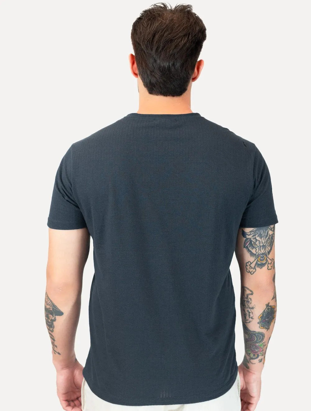 Camiseta Reserva Masculina Maquinetada Listrada Azul Marinho