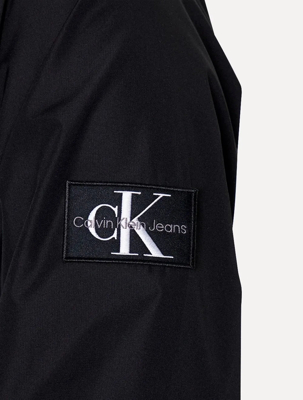 Jaqueta Calvin Klein Jeans Bomber Recycled Polyester Zip Up Preta