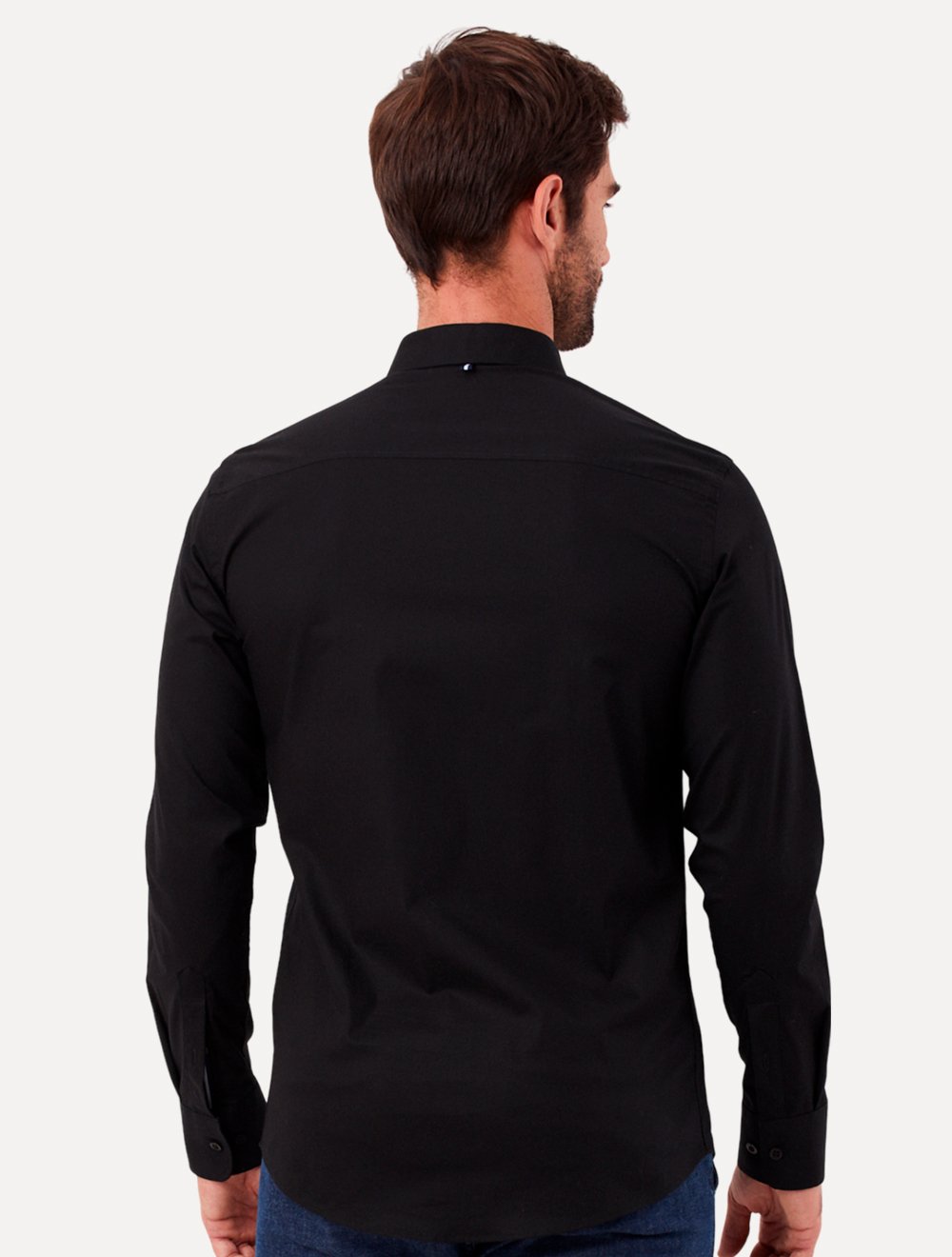 Camisa Original Penguin Masculina Regular Tricoline Bordado Preta