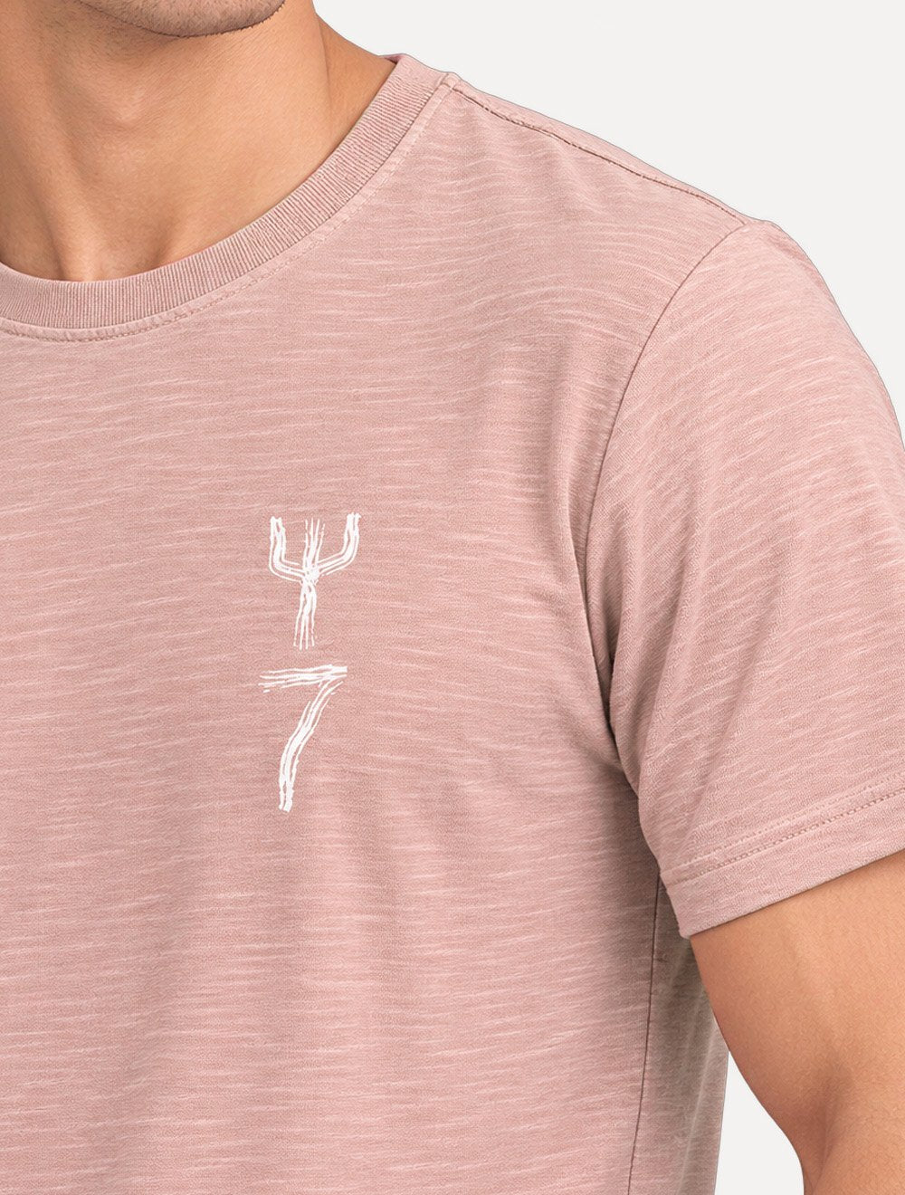 Camiseta Osklen Masculina Slim Rough Painted 7 Rosa