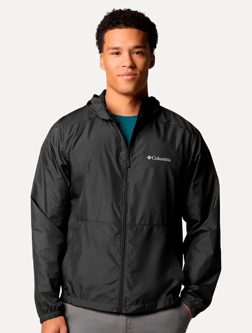 Jaqueta Columbia Masculina Discovery Loop Windbreaker Preta
