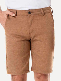 Bermuda King & Joe Sarja Masculina Slim Texture Marrom Mescla