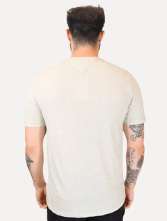 Camiseta Tommy Hilfiger Masculina Chest Insert Logo Areia Mescla
