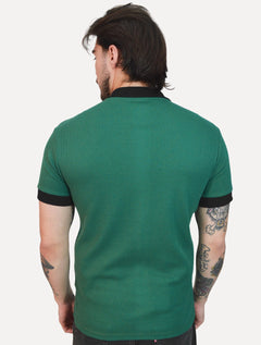 Polo Colcci Masculina Piquet Regular Texturizada Verde Escuro