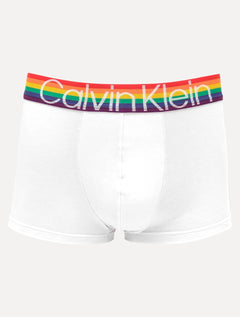 Cueca Calvin Klein Low Rise Trunk Cotton CK Cós Pride Branca