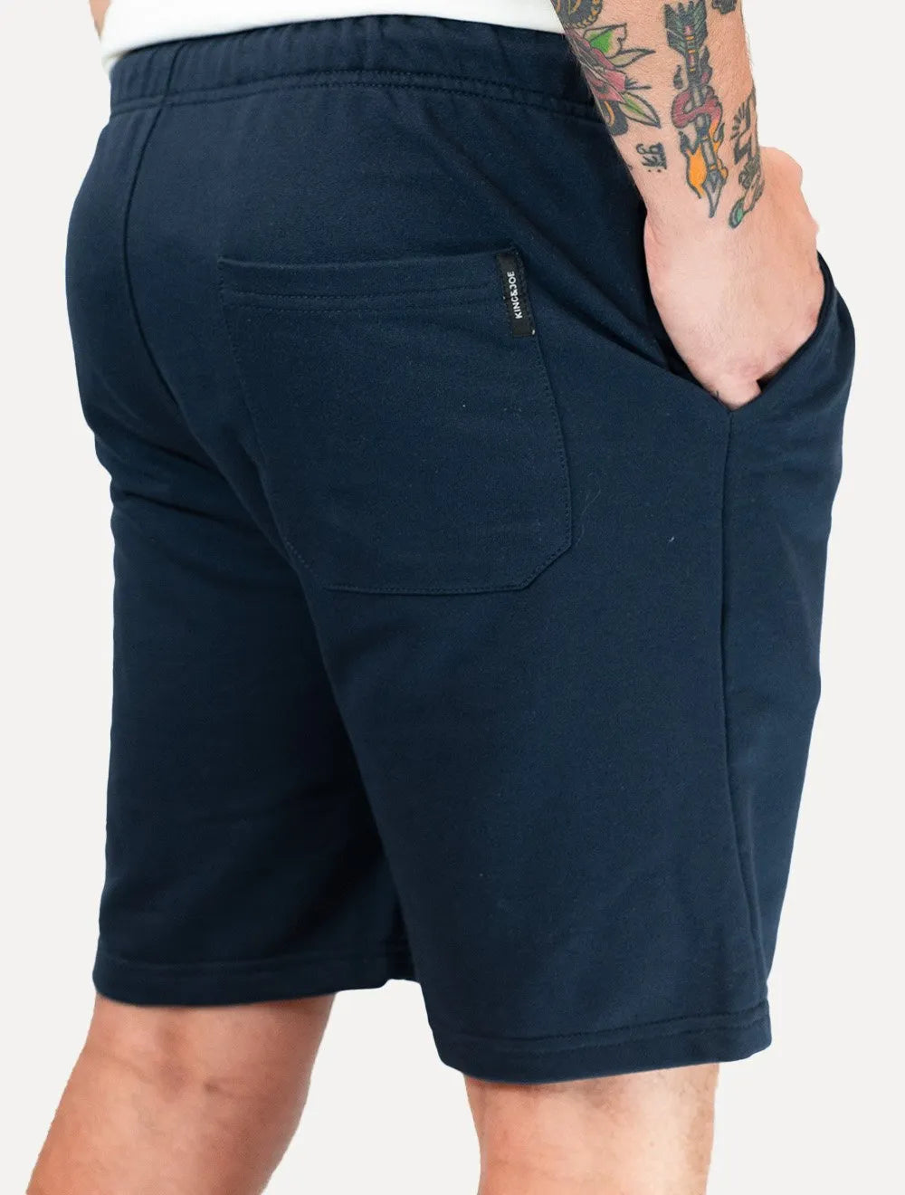 Bermuda King & Joe Masculina Moletom Comfort Logo Rubber Azul Marinho