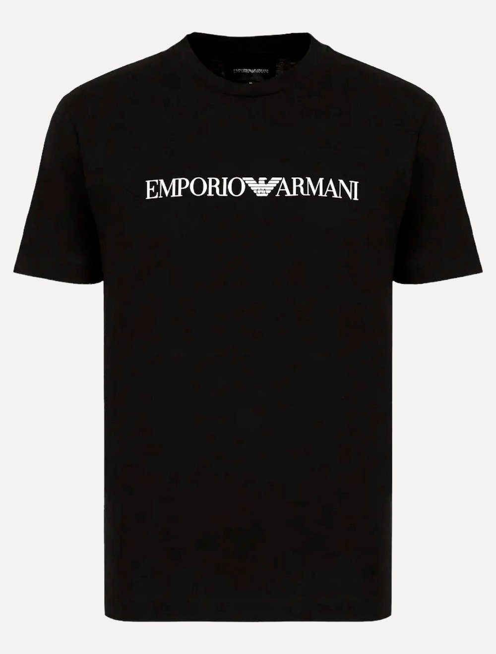 Camiseta Emporio Armani Masculina Essential Logo Peito Chest Preta