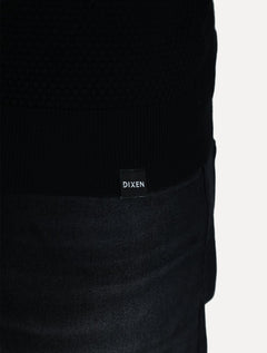 Suéter Dixen Masculina Tricot Manga Longa Frente Texturizada Preta