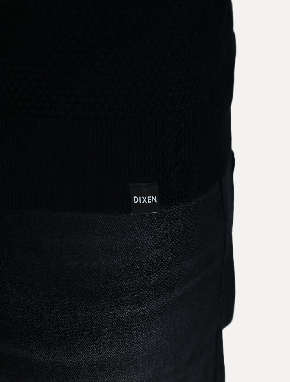 Suéter Dixen Masculina Tricot Manga Longa Frente Texturizada Preta