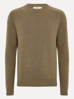Suéter Dudalina Masculino Tricot Textura Rustic Cáqui Médio