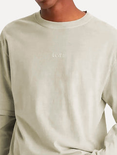 Camiseta Levis Masculina Manga Longa Twofer Cáqui