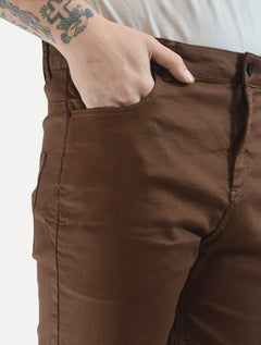 Bermuda Reserva Masculina Sarja Color Marrom Escuro
