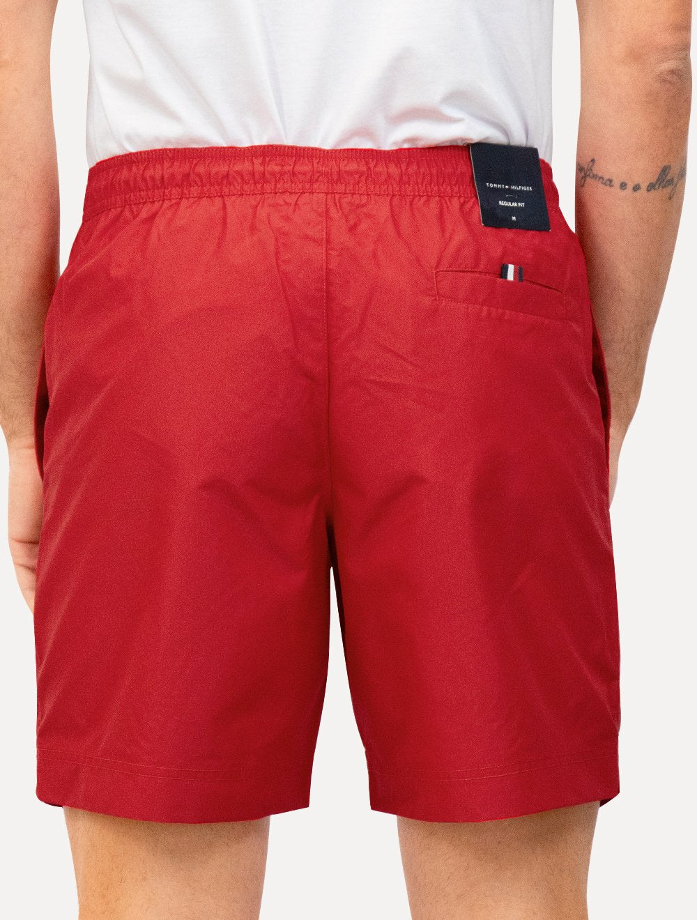 Short Tommy Hilfiger Long Drawstring Embroidered Circle Vermelho