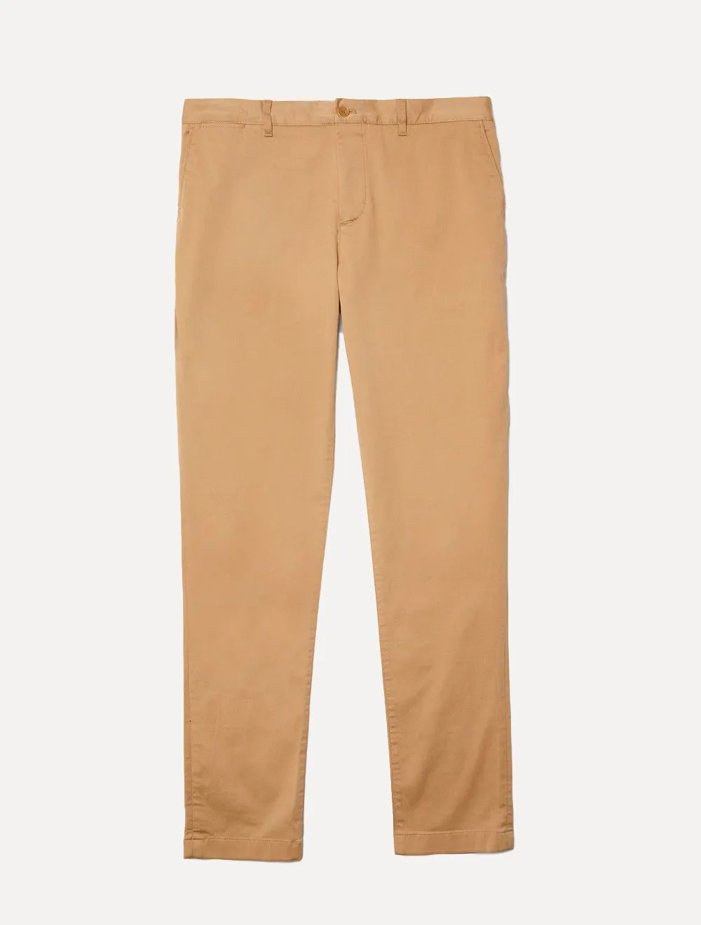 Calça Lacoste Masculina Sarja Chino Slim Fit New Classic Caqui