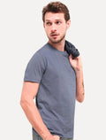 Camiseta Aramis Masculina Estampa Costas Barcode Azul Índigo Mescla
