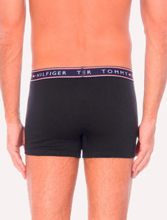 Cueca Tommy Hilfiger Cotton Stretch Trunk Colors Preta Pack 3UN
