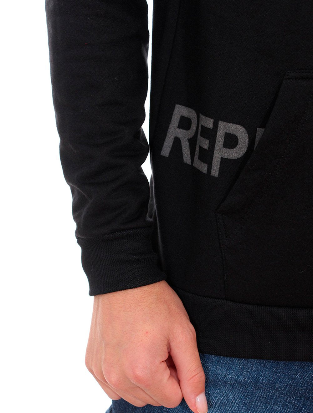 Moletom Replay Masculino Hoodie Eight One Preto