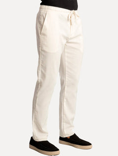 Calça Sergio K Masculina Linho Elastico Off-White