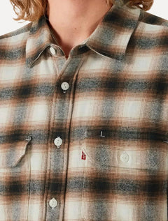 Camisa Levis Masculina Jackson Worker Xadrez Marrom