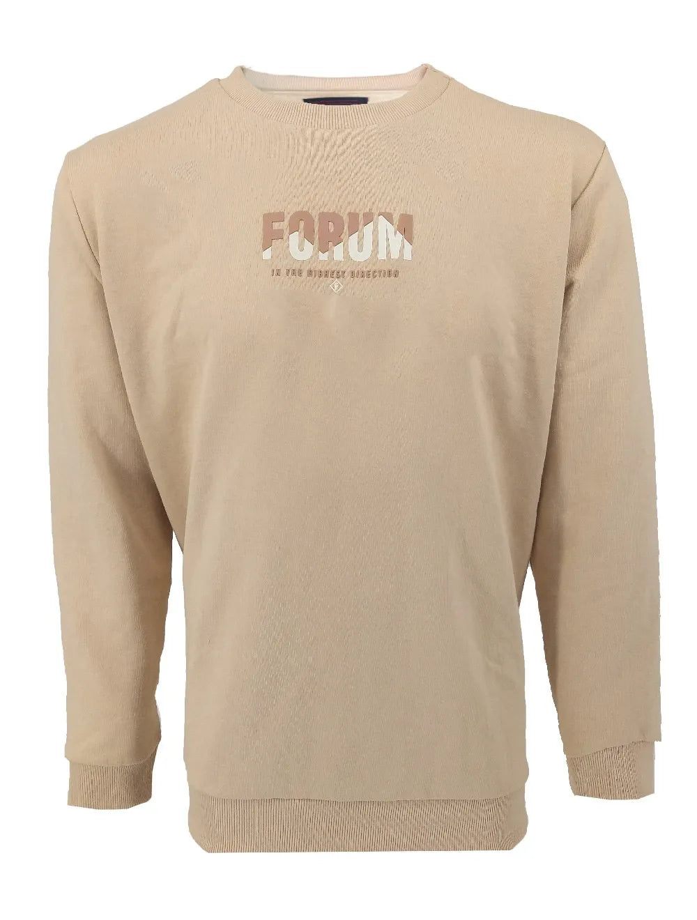 Moletom Forum Masculino Comfort Crewneck Highest Direction Caqui