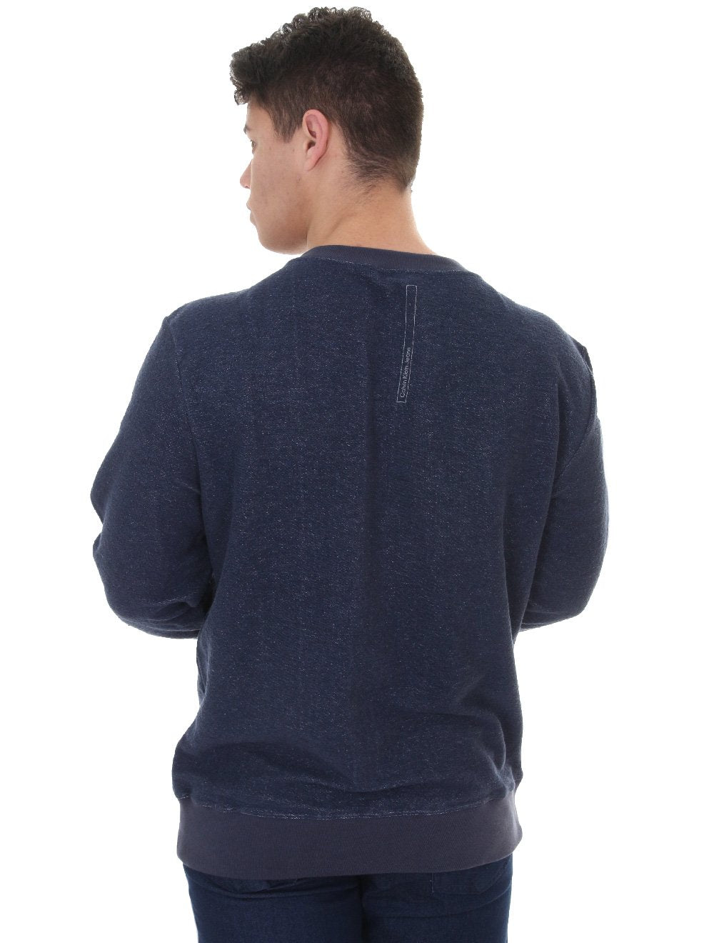 Moletom Calvin Klein Jeans Masculino Crewneck Sustainable Azul Marinho